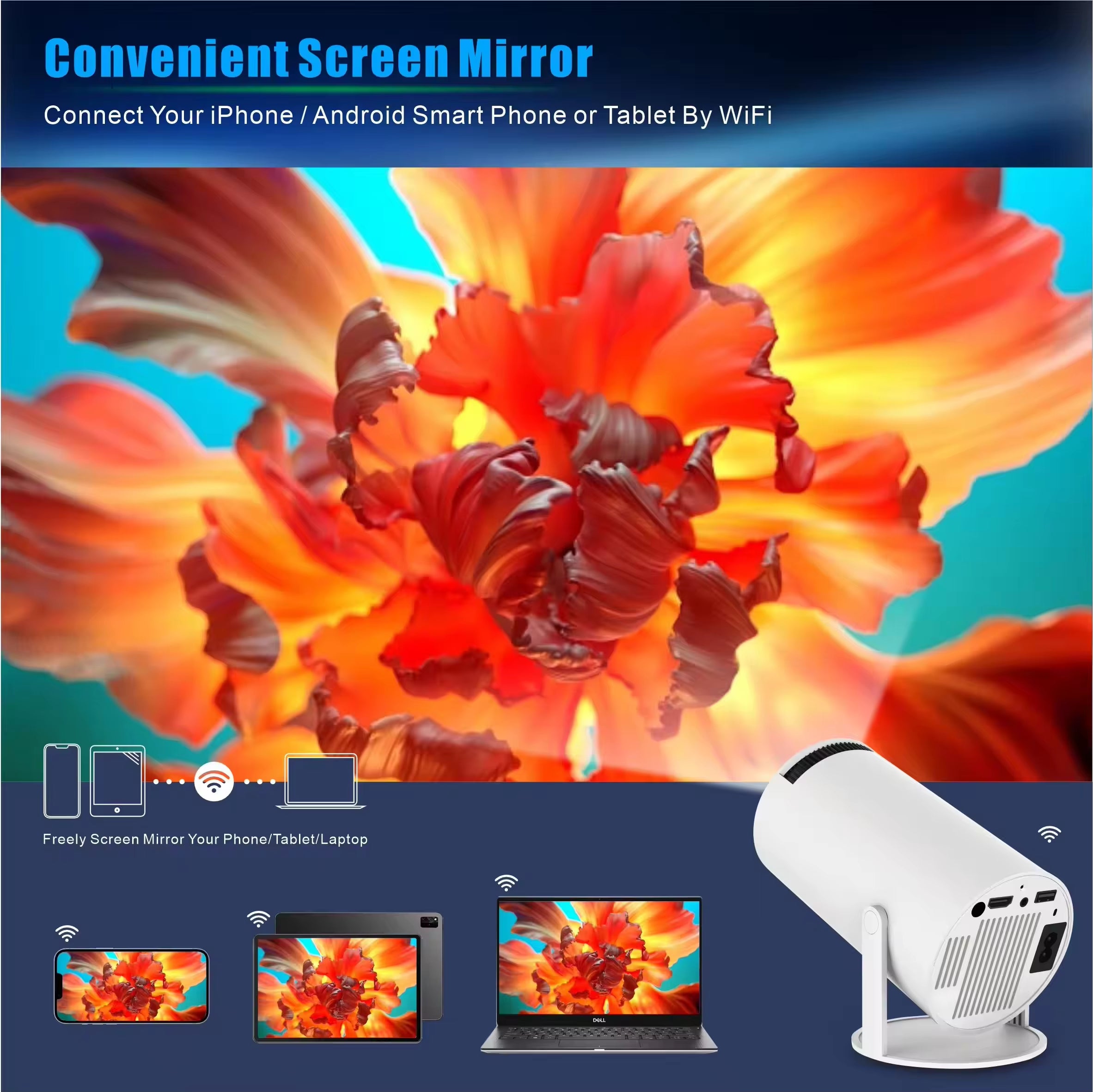 HY300 Smart Portable Projector